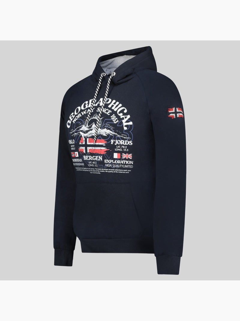 Sweatshirt com capuz gommy – geographical norway Azul-marinho - Kiabi
