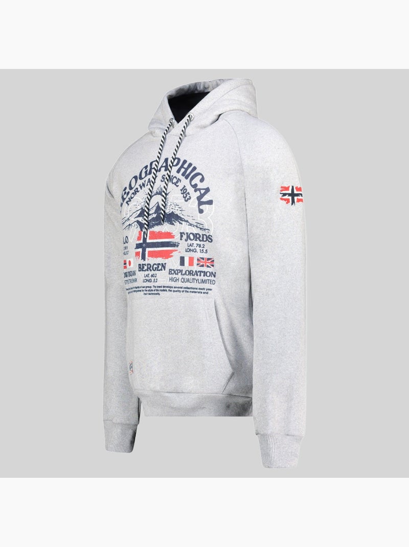 Sweatshirt com capuz gommy – geographical norway Cinza claro - Kiabi