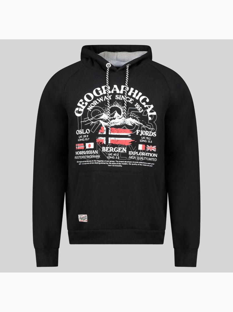 Sweatshirt com capuz gommy – geographical norway Preto - Kiabi