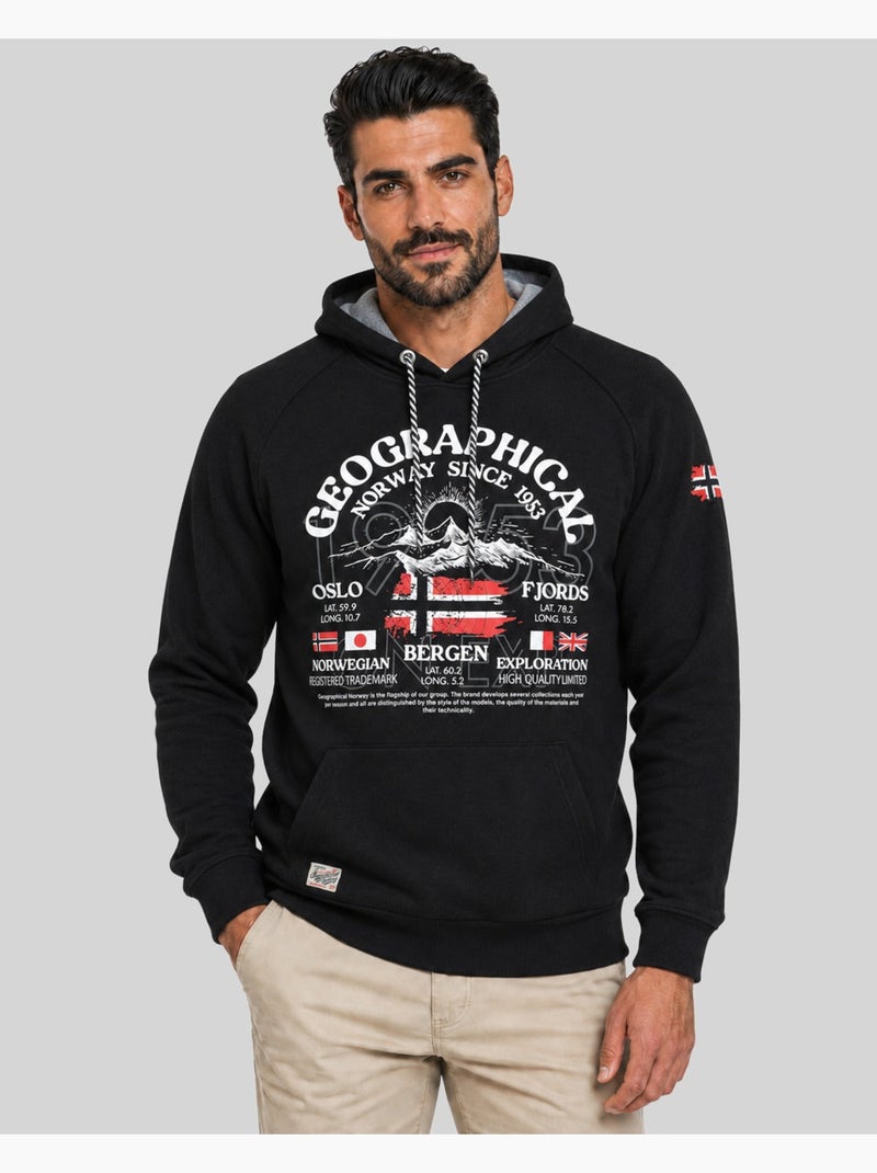 Sweatshirt com capuz gommy – geographical norway Preto - Kiabi