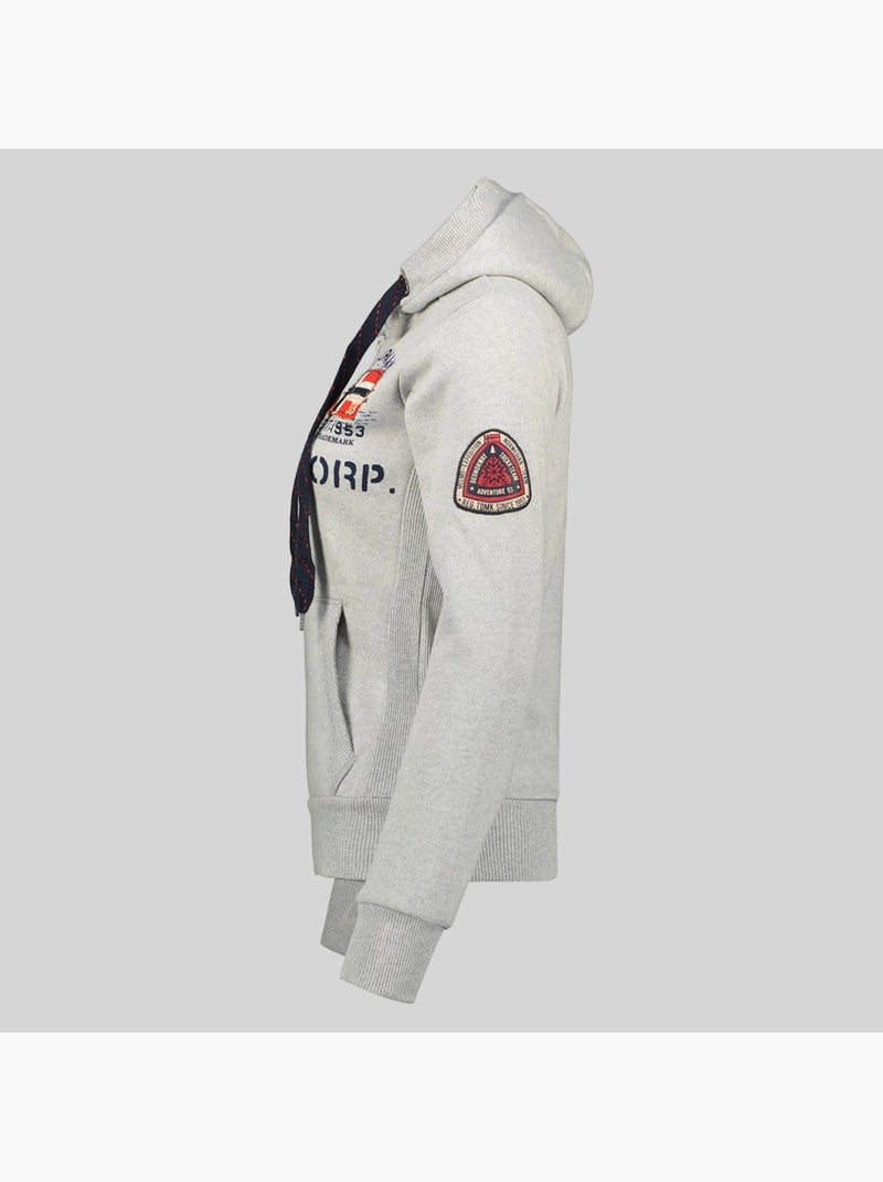 Sweatshirt com capuz goptaine – geographical norway Cinza claro - Kiabi