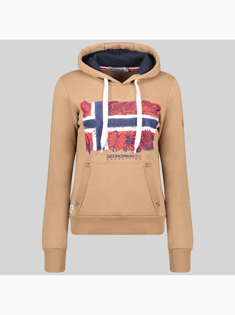 Sweatshirt com capuz gpalm – geographical norway Toupe - Kiabi