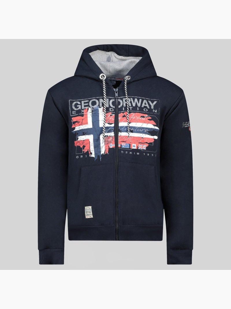 Sweatshirt com capuz grusty – geographical norway Azul-marinho - Kiabi
