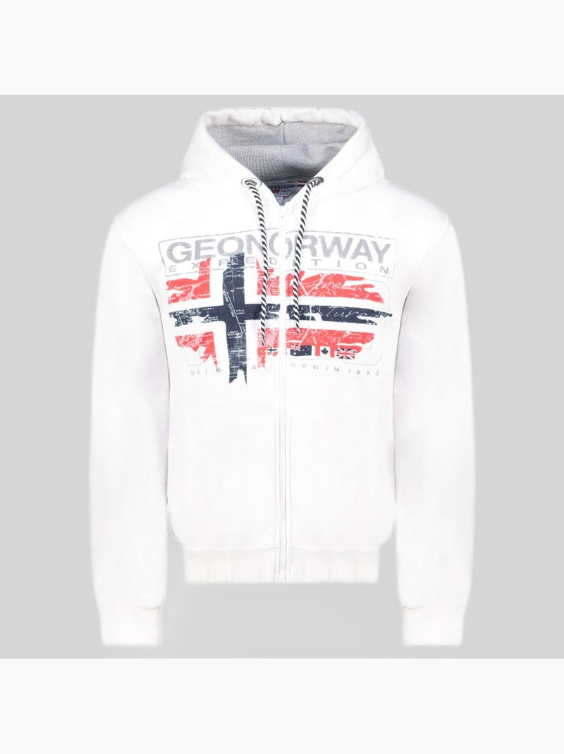 Sweatshirt com capuz grusty – geographical norway Branco - Kiabi