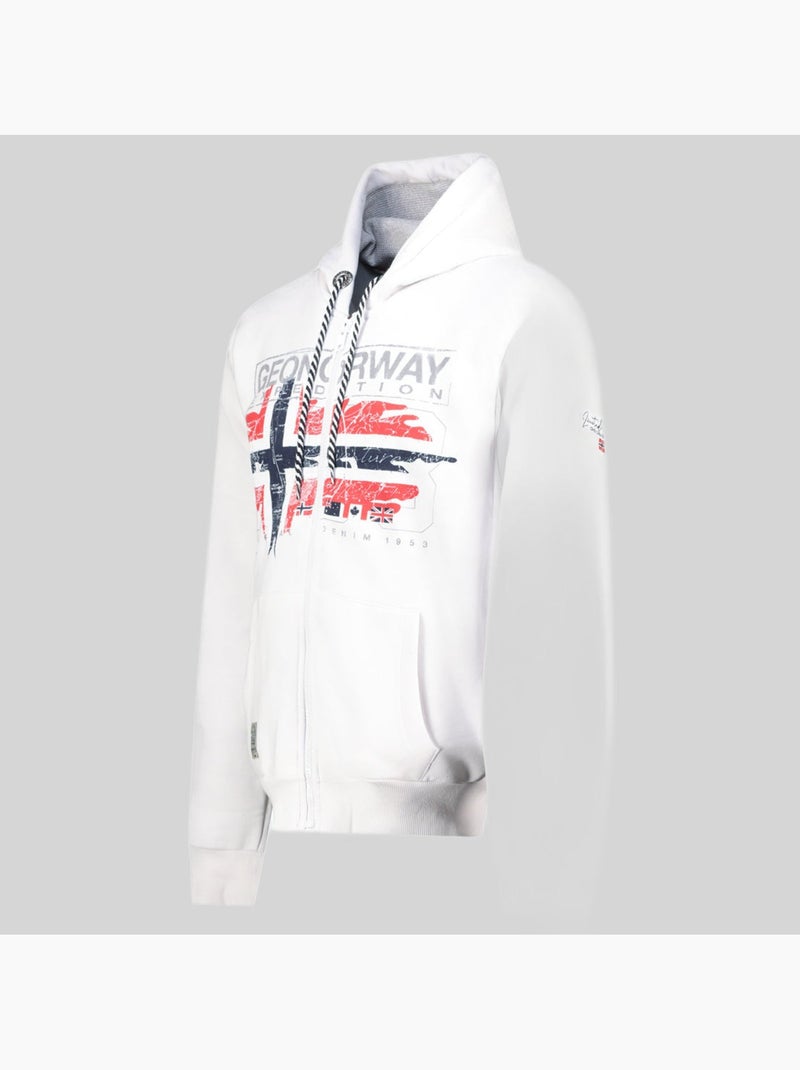 Sweatshirt com capuz grusty – geographical norway Branco - Kiabi