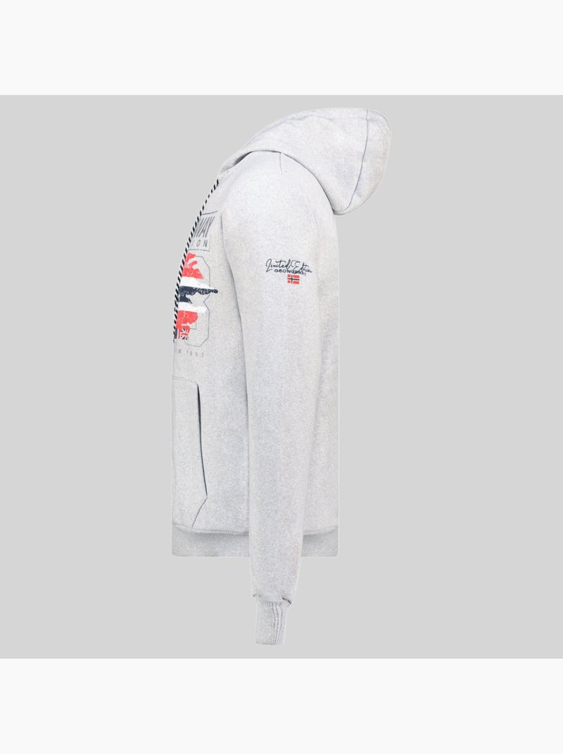 Sweatshirt com capuz grusty – geographical norway Cinza claro - Kiabi
