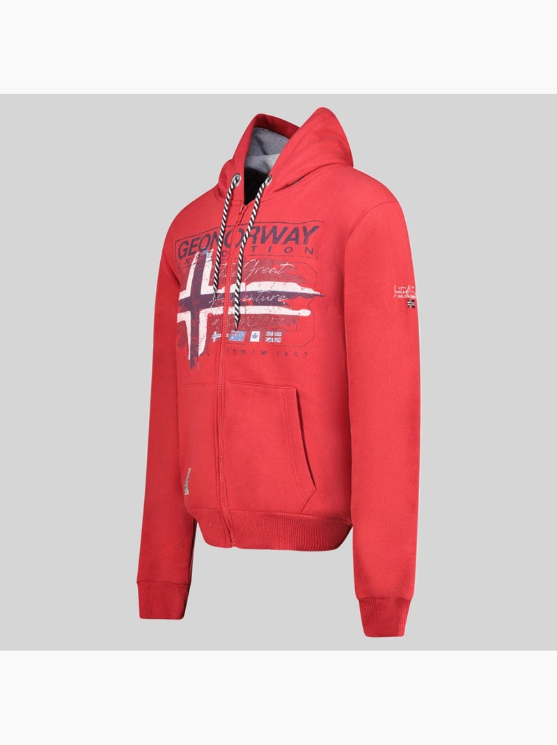 Sweatshirt com capuz grusty – geographical norway Vermelho - Kiabi