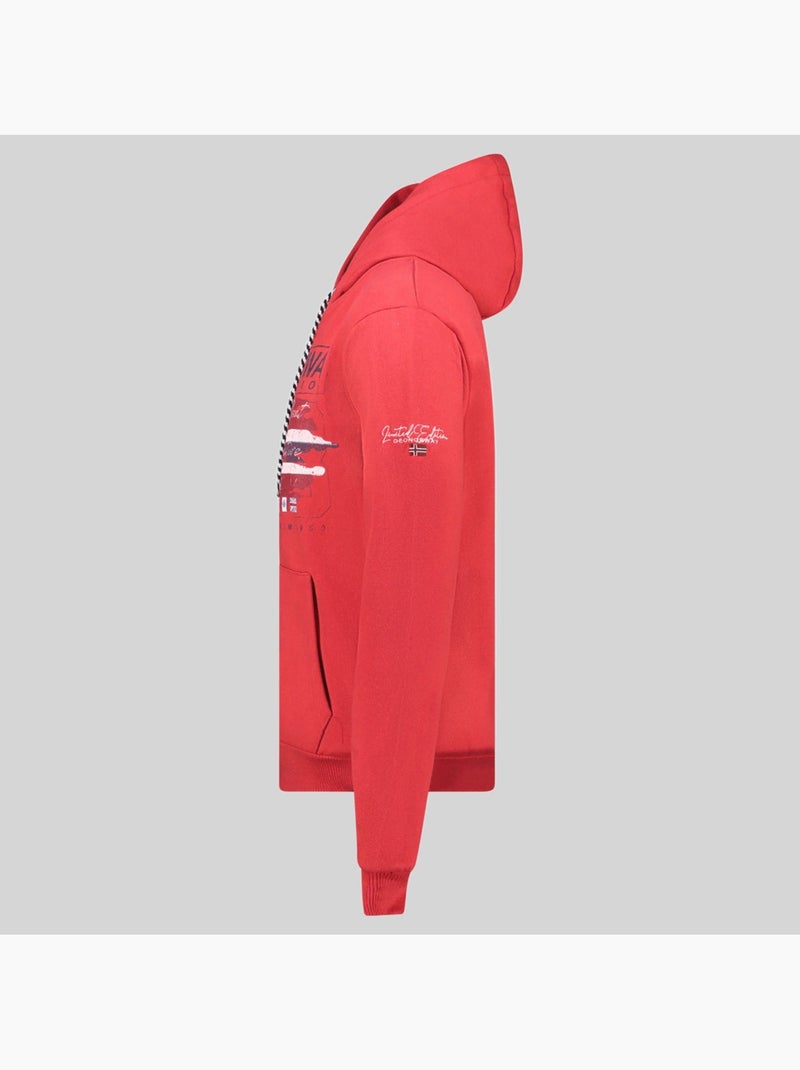 Sweatshirt com capuz grusty – geographical norway Vermelho - Kiabi