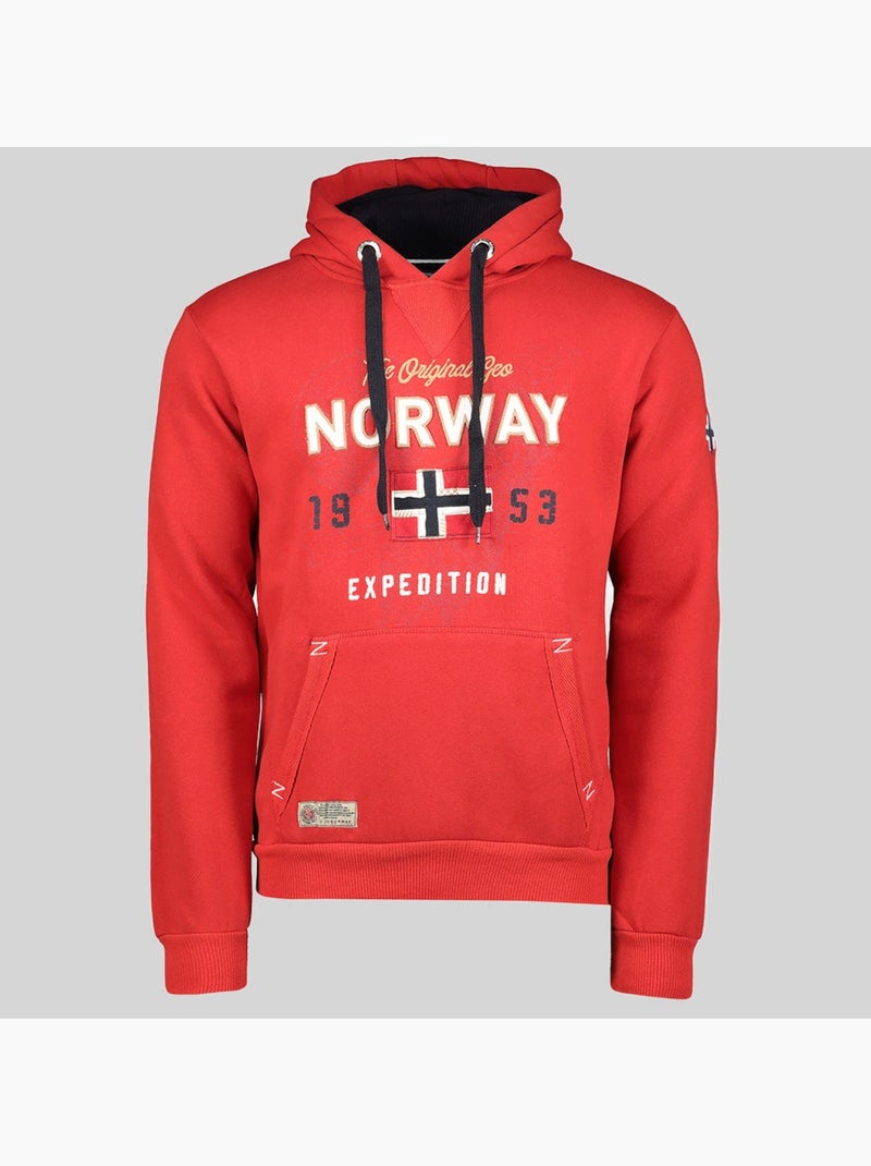 Sweatshirt com capuz guitre – geographical norway Vermelho - Kiabi