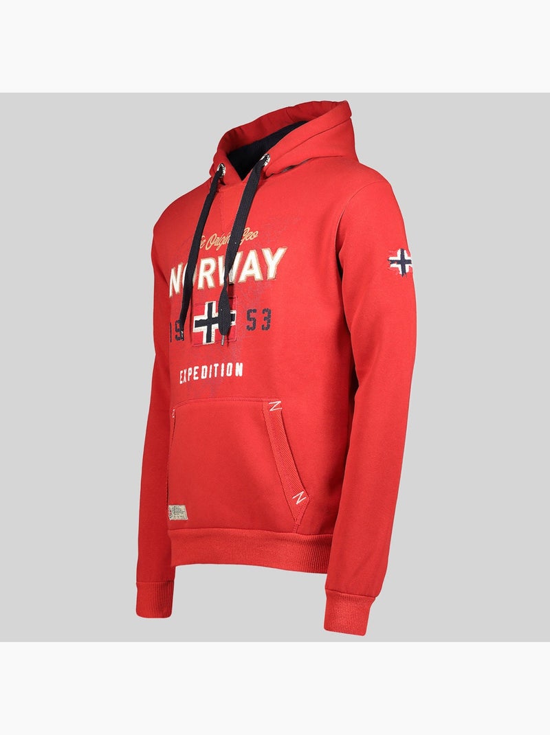 Sweatshirt com capuz guitre – geographical norway Vermelho - Kiabi