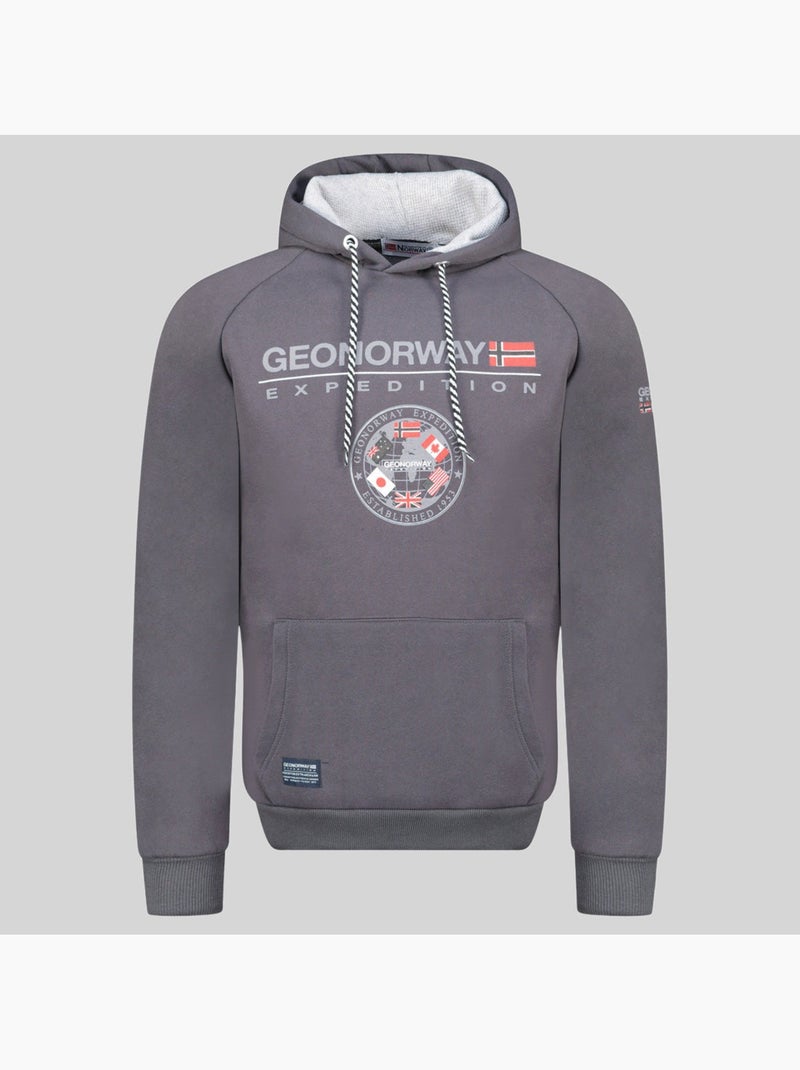 Sweatshirt com capuz gvick – geographical norway Cinza escuro - Kiabi