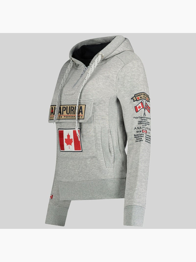 Sweatshirt com capuz gymana – anapurna Cinza claro - Kiabi