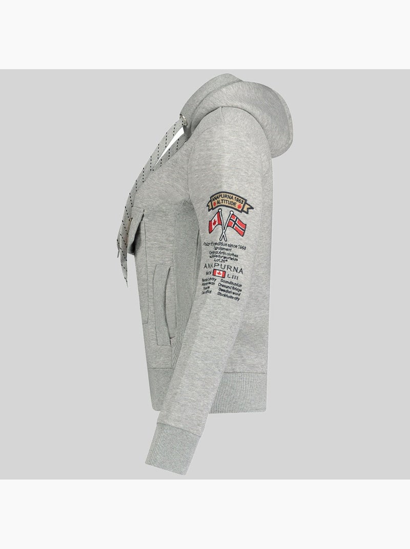 Sweatshirt com capuz gymana – anapurna Cinza claro - Kiabi