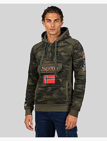 Sweatshirt com capuz gymclass camo – geographical norway