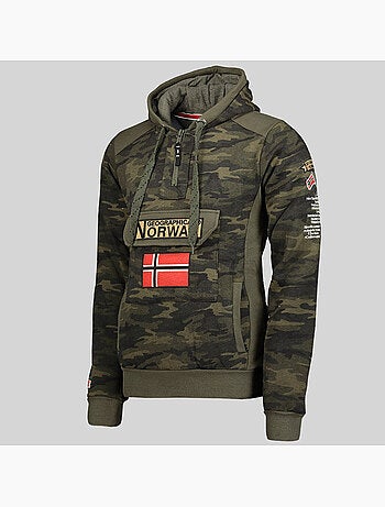 Sweatshirt com capuz gymclass camo – geographical norway