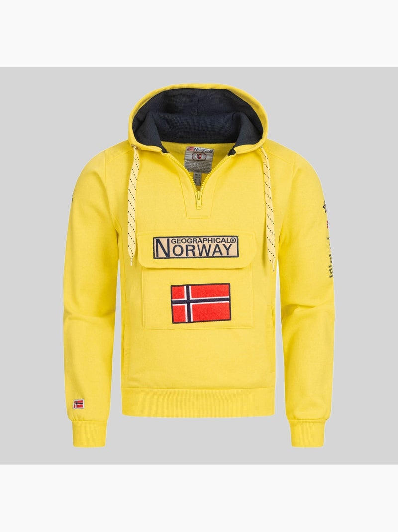 Sweatshirt com capuz gymclass fluo – geographical norway Amarelo-fluorescente - Kiabi