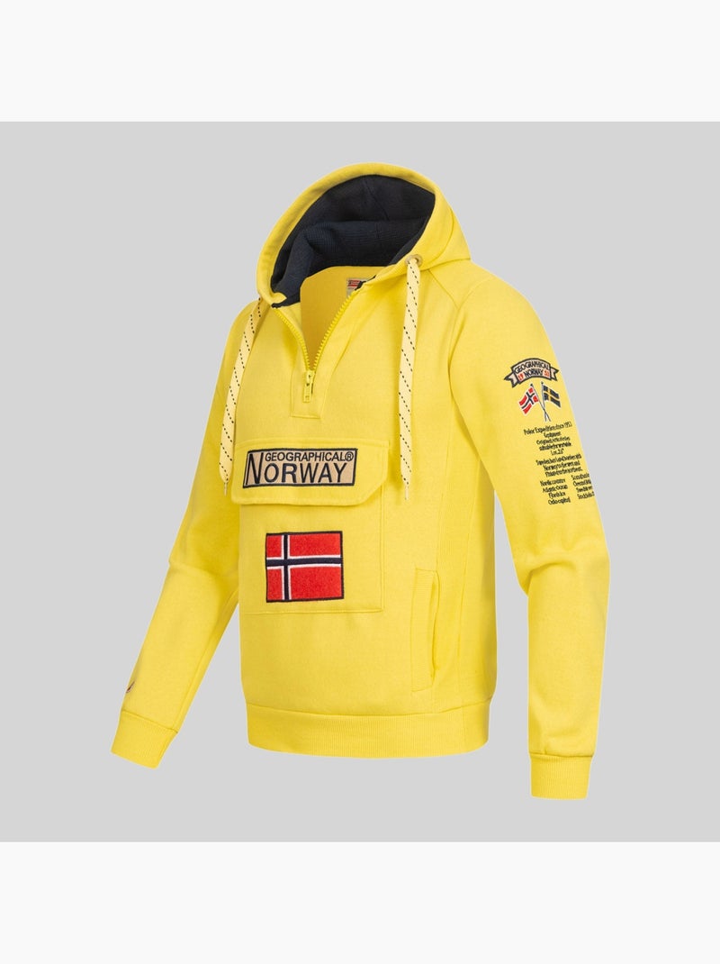Sweatshirt com capuz gymclass fluo – geographical norway Amarelo-fluorescente - Kiabi