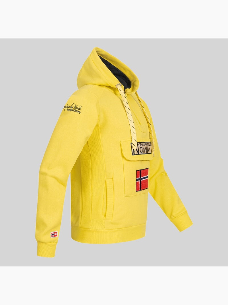Sweatshirt com capuz gymclass fluo – geographical norway Amarelo-fluorescente - Kiabi