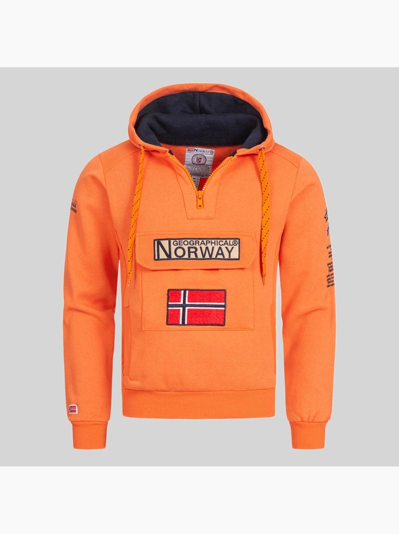 Sweatshirt com capuz gymclass fluo – geographical norway Laranja-fluo - Kiabi
