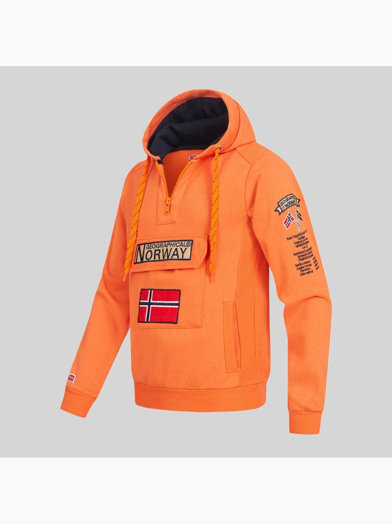Sweatshirt com capuz gymclass fluo – geographical norway Laranja-fluo - Kiabi