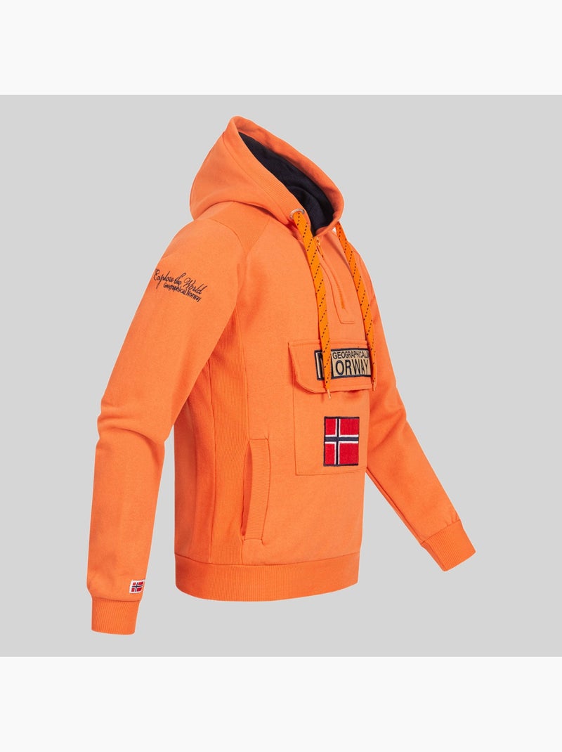 Sweatshirt com capuz gymclass fluo – geographical norway Laranja-fluo - Kiabi