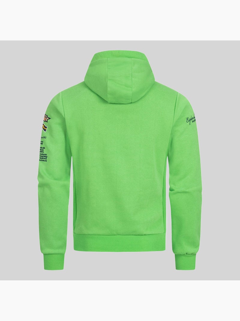 Sweatshirt com capuz gymclass fluo – geographical norway Verde fluorescente - Kiabi