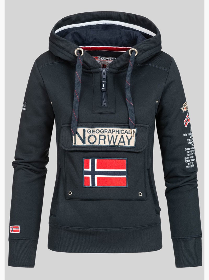 Sweatshirt com capuz gymclass – geographical norway Azul-marinho - Kiabi