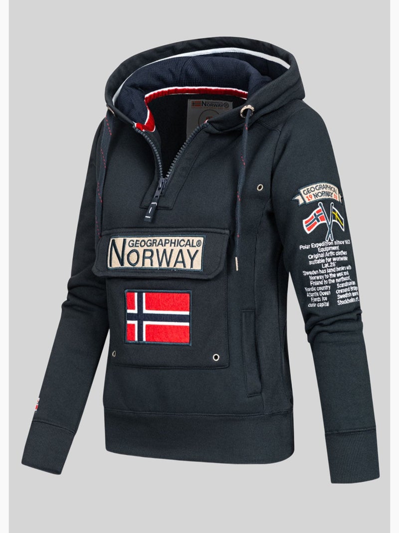 Sweatshirt com capuz gymclass – geographical norway Azul-marinho - Kiabi