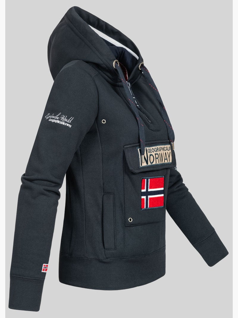 Sweatshirt com capuz gymclass – geographical norway Azul-marinho - Kiabi