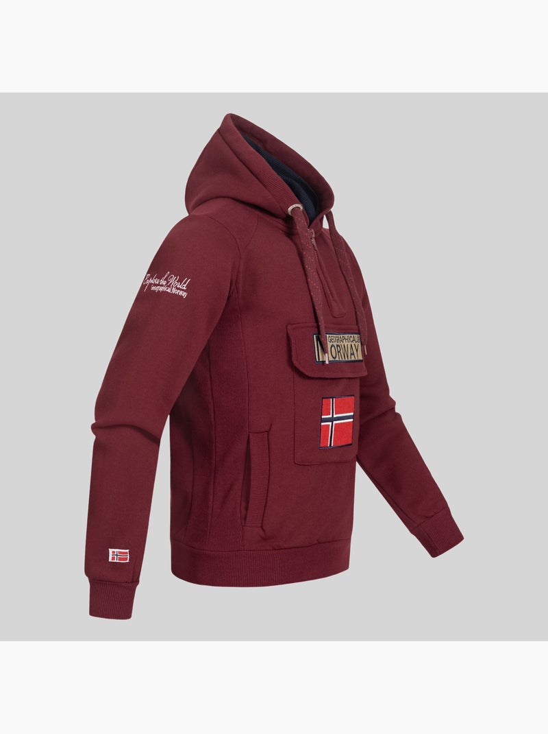 Sweatshirt com capuz gymclass – geographical norway Azul-petróleo - Kiabi