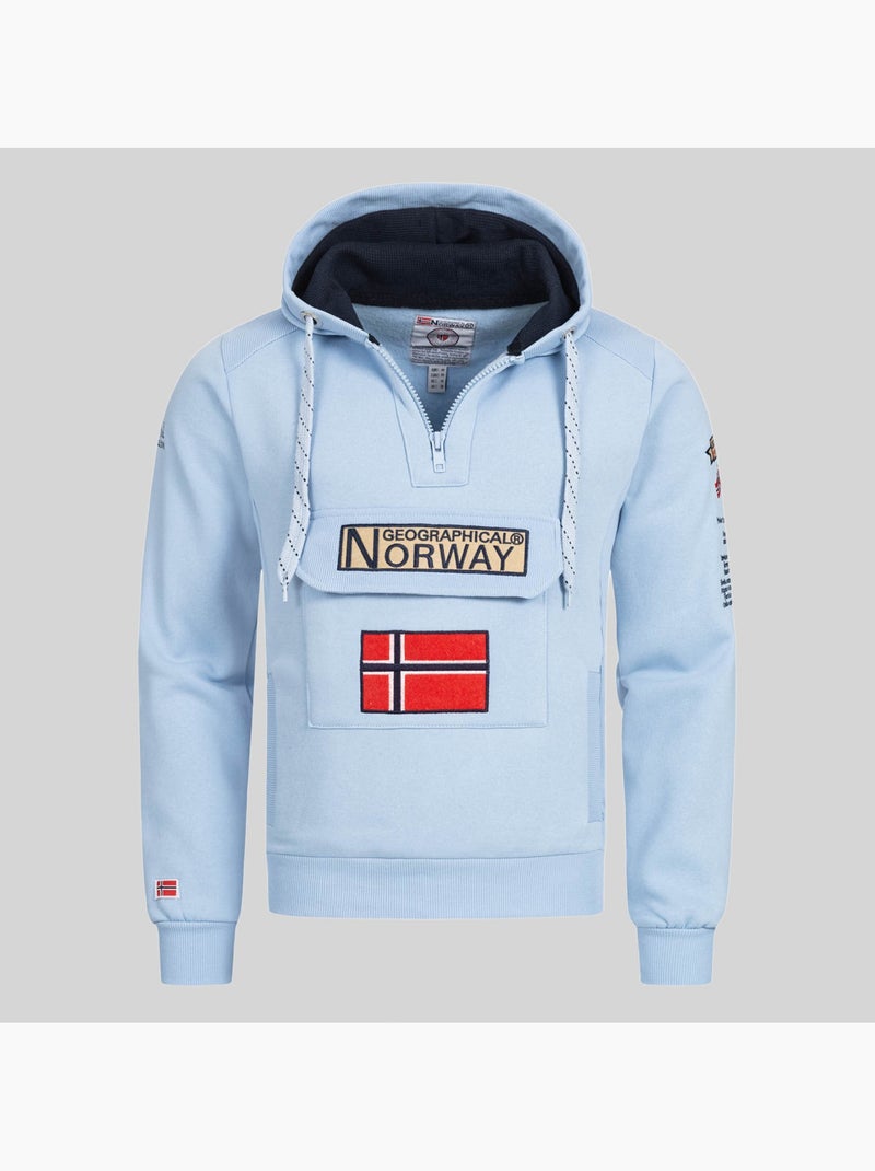 Sweatshirt com capuz gymclass – geographical norway Azul-petróleo - Kiabi