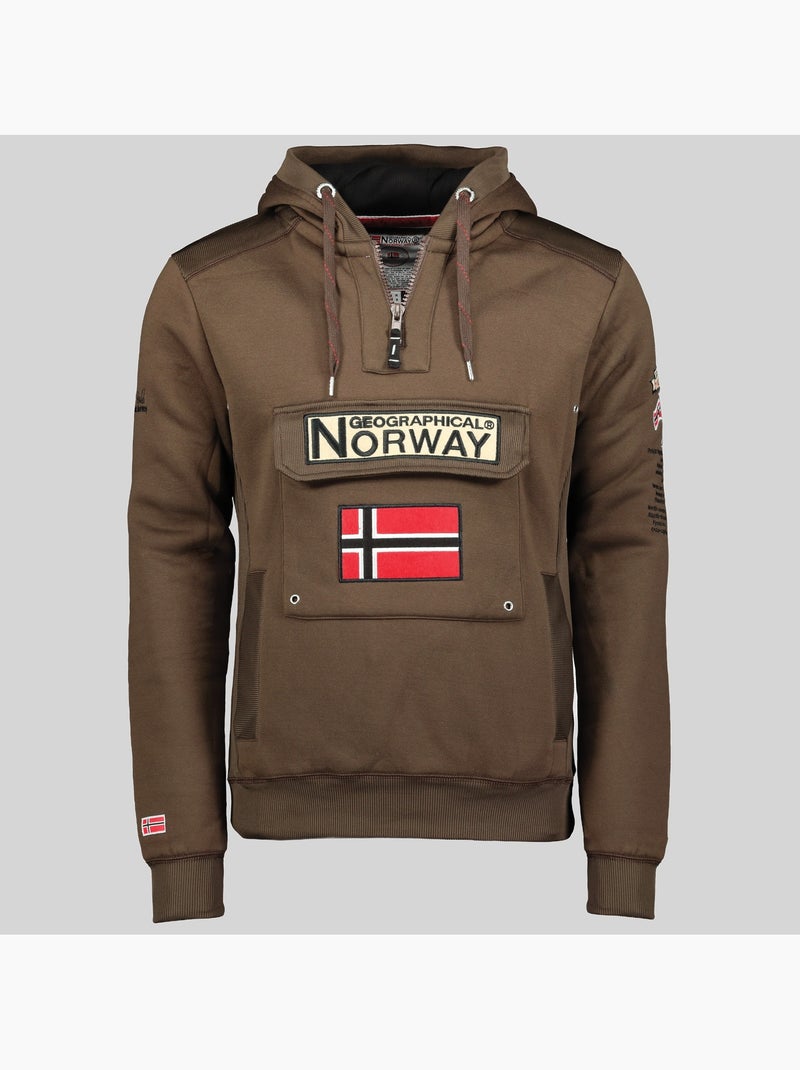 Sweatshirt com capuz gymclass – geographical norway Castanho - Kiabi