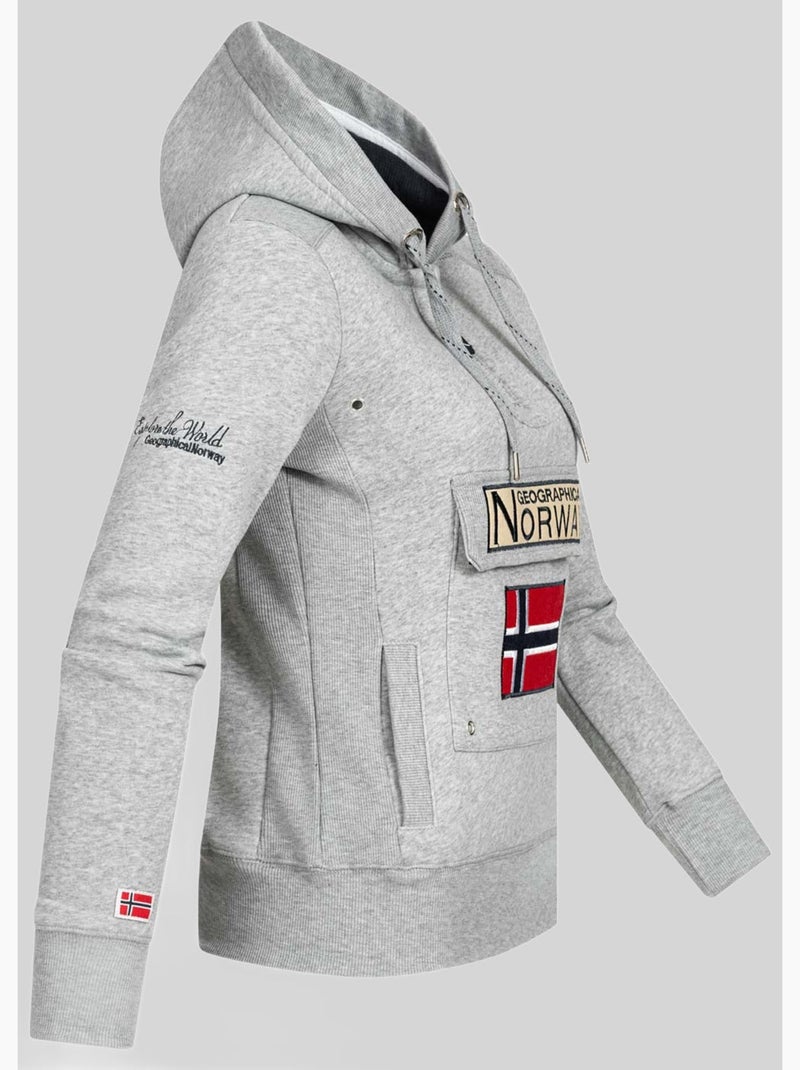 Sweatshirt com capuz gymclass – geographical norway Cinza claro - Kiabi