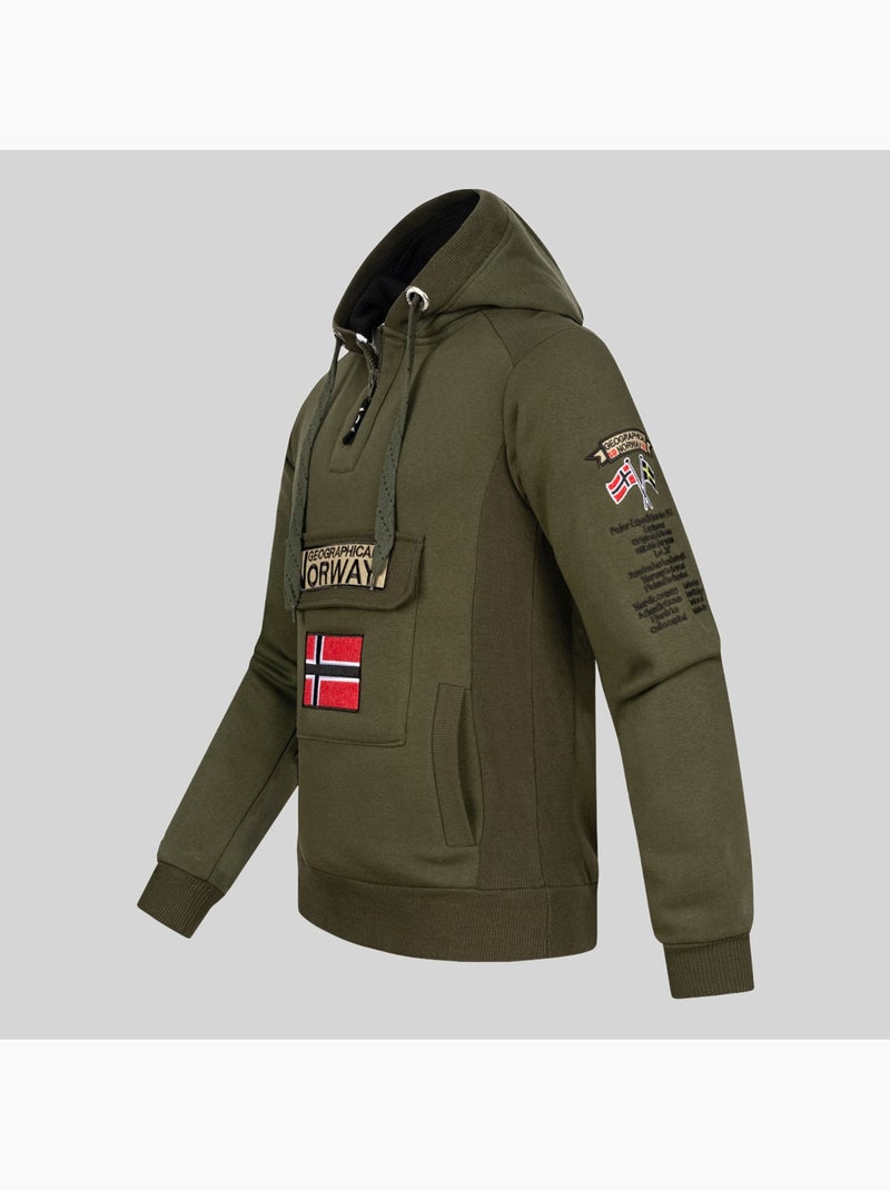 Sweatshirt com capuz gymclass – geographical norway Cinza claro - Kiabi