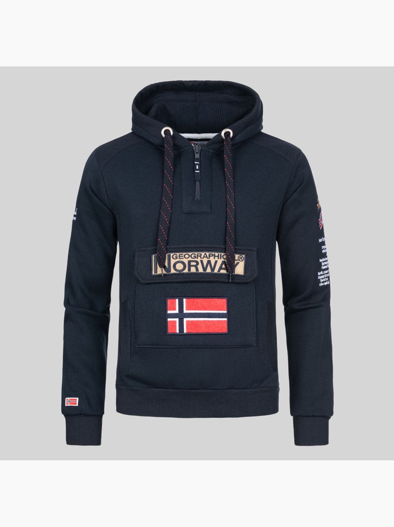 Sweatshirt com capuz gymclass – geographical norway Cinza escuro - Kiabi