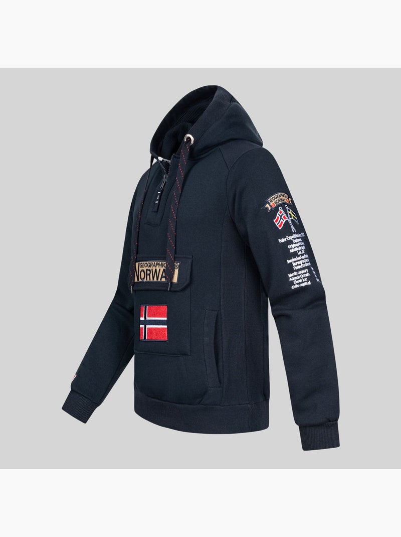 Sweatshirt com capuz gymclass – geographical norway Cinza escuro - Kiabi