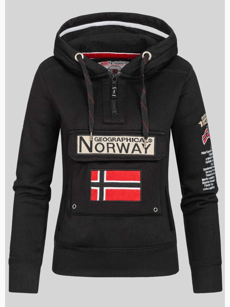 Sweatshirt com capuz gymclass – geographical norway Preto - Kiabi