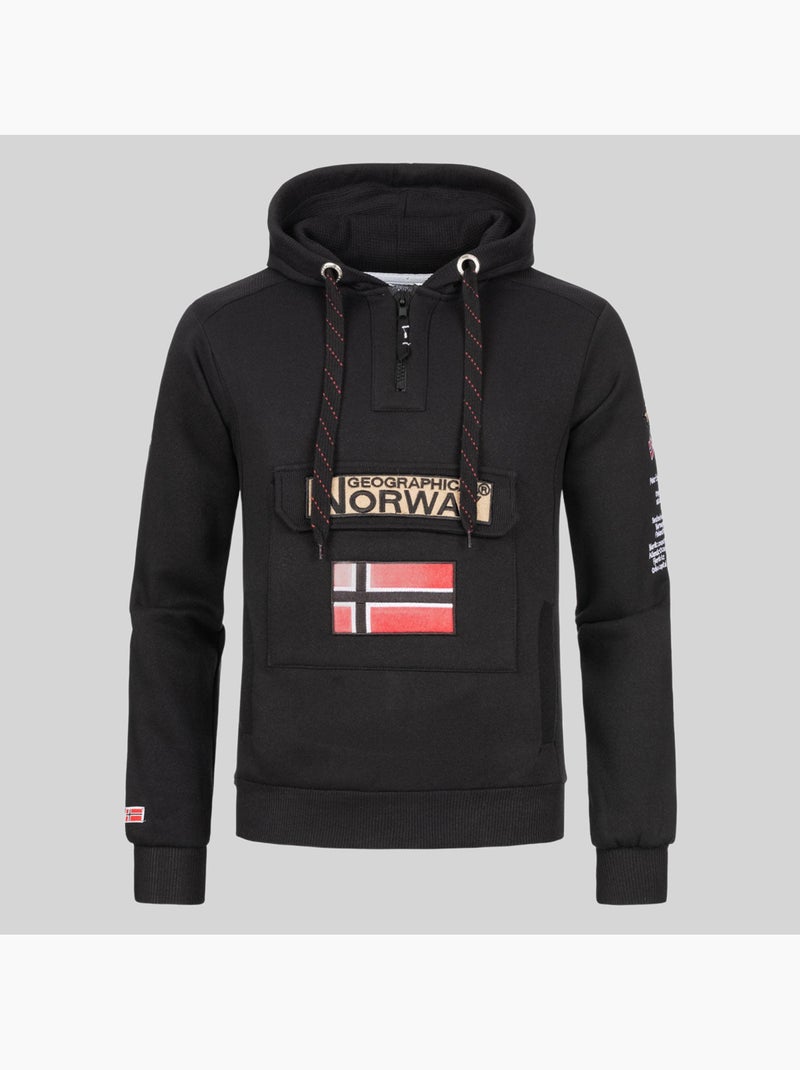 Sweatshirt com capuz gymclass – geographical norway Preto - Kiabi