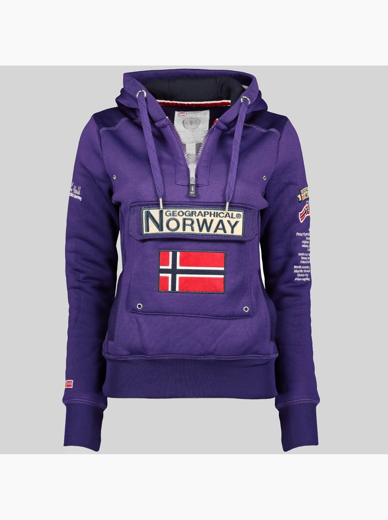 Sweatshirt com capuz gymclass – geographical norway Roxo - Kiabi