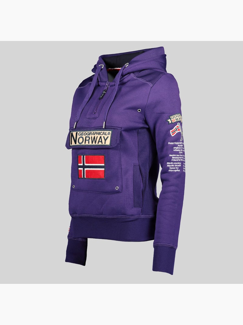 Sweatshirt com capuz gymclass – geographical norway Roxo - Kiabi