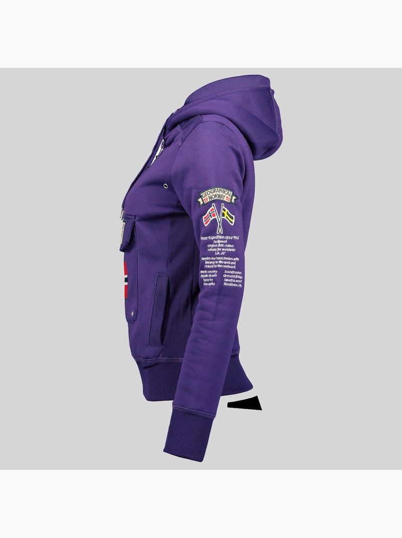 Sweatshirt com capuz gymclass – geographical norway Roxo - Kiabi
