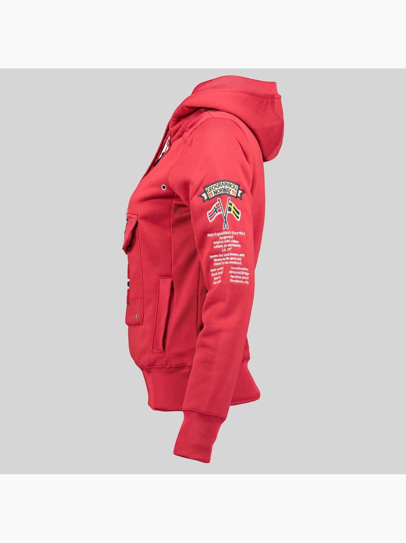 Sweatshirt com capuz gymclass – geographical norway Vermelho granada - Kiabi
