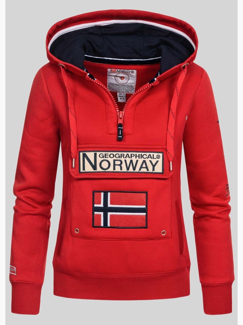 Sweatshirt com capuz gymclass – geographical norway Vermelho - Kiabi