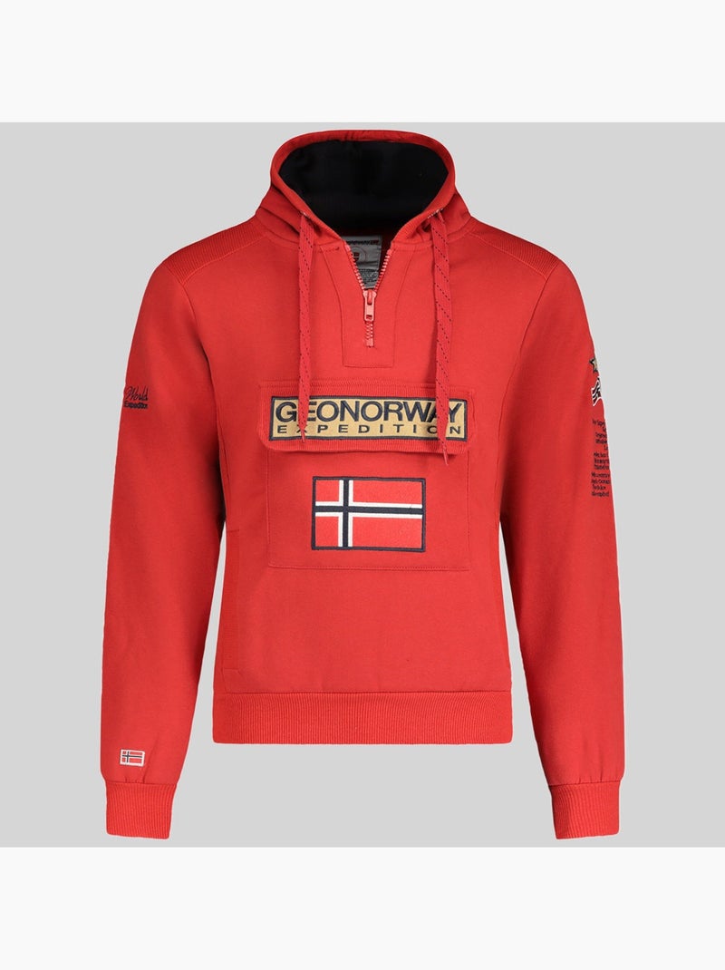 Sweatshirt com capuz gymclass – geographical norway Vermelho - Kiabi
