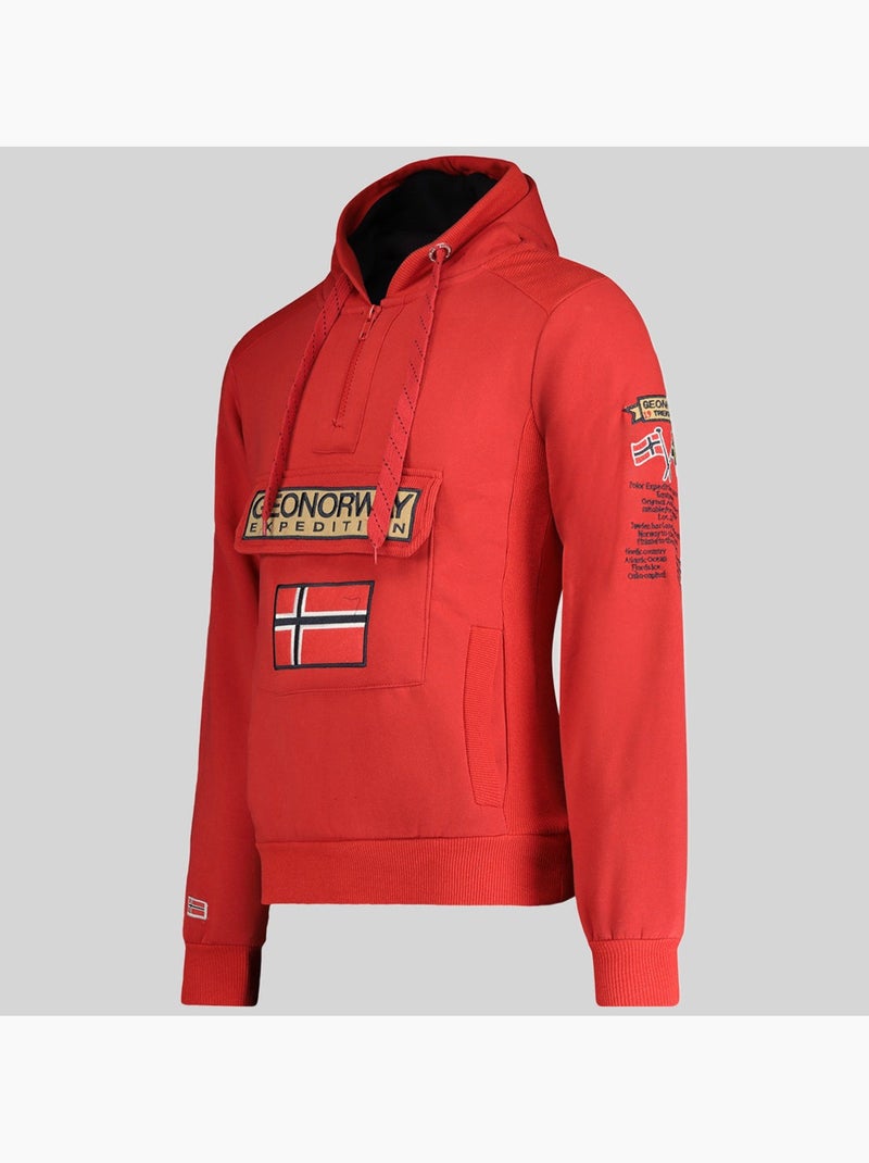 Sweatshirt com capuz gymclass – geographical norway Vermelho - Kiabi