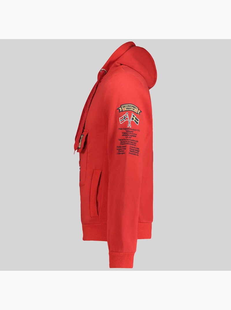 Sweatshirt com capuz gymclass – geographical norway Vermelho - Kiabi