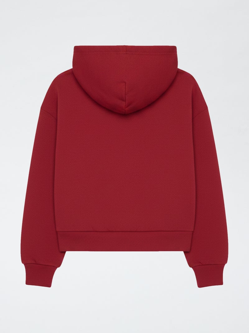 Sweatshirt com capuz 'Hello Kitty' Vermelho - Kiabi
