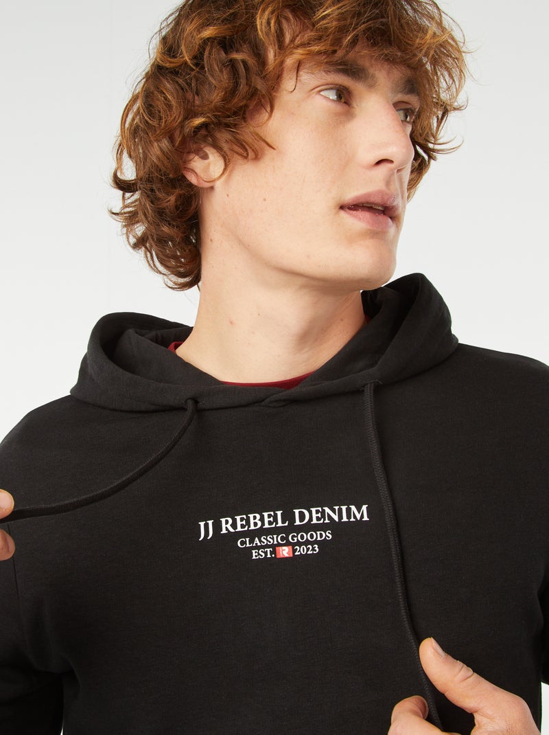 Sweatshirt com capuz 'JJ Rebel' Preto - Kiabi