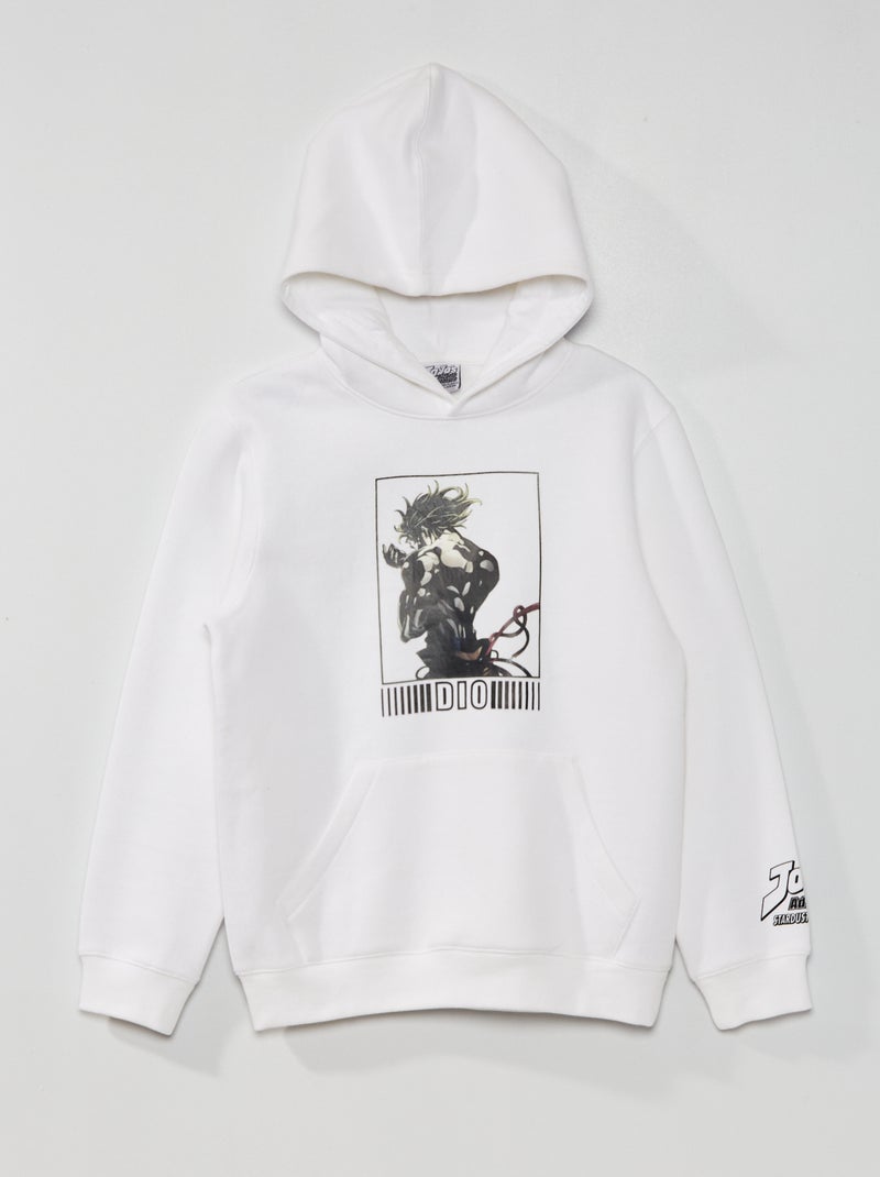 Sweatshirt com capuz 'JoJo's Bizarre Adventure' Branco - Kiabi