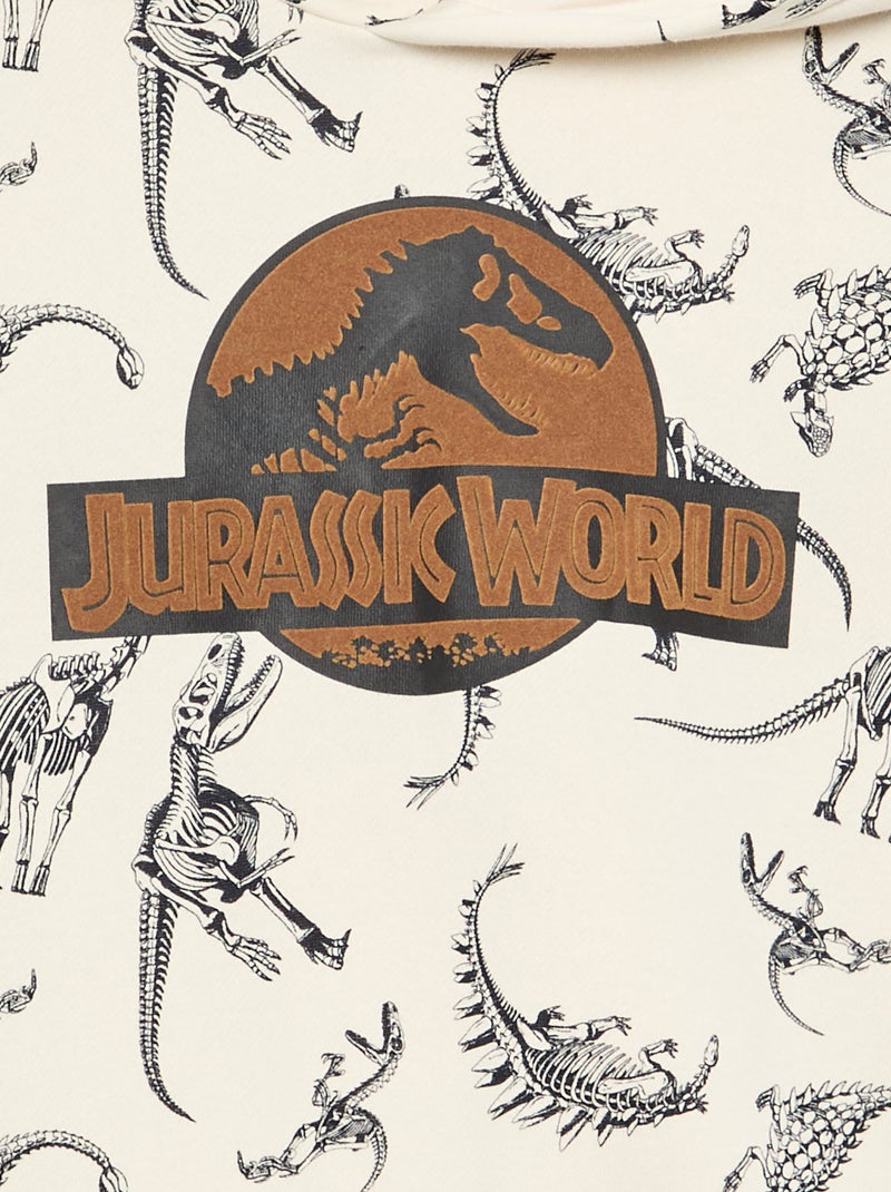 Sweatshirt com capuz 'Jurassic World' Branco - Kiabi